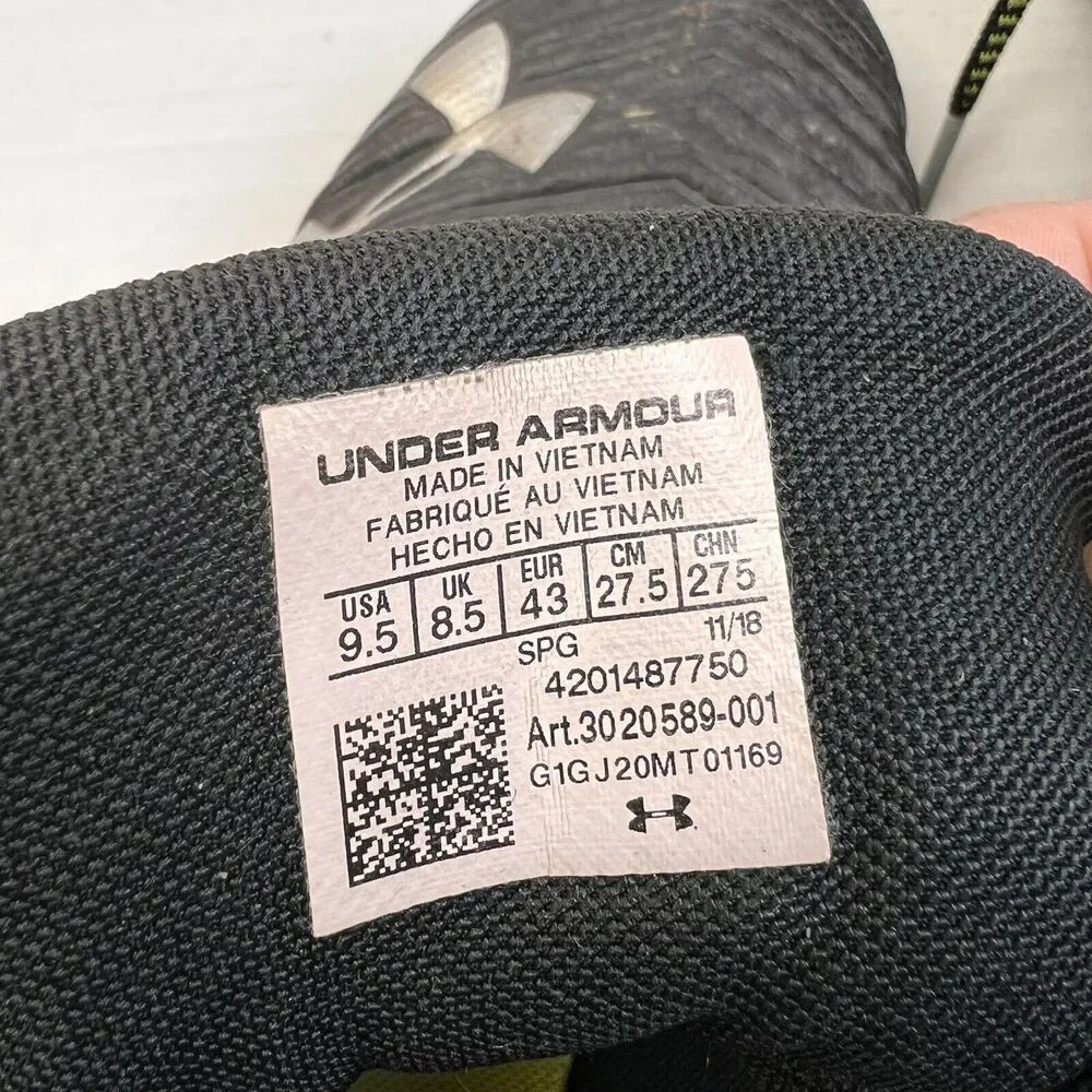 Under Armour Baseball Cleats Men's 9.5 Black Sports Shoes 4201487750 Athletic
